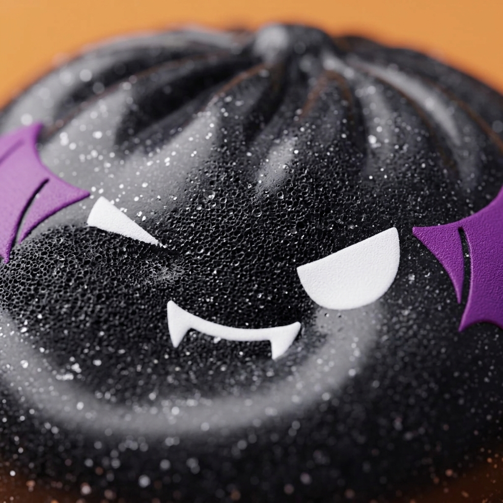 Bat Dumpling Squishy Halloween Glitter Nero — squishy antistress slow-rise kawaii
