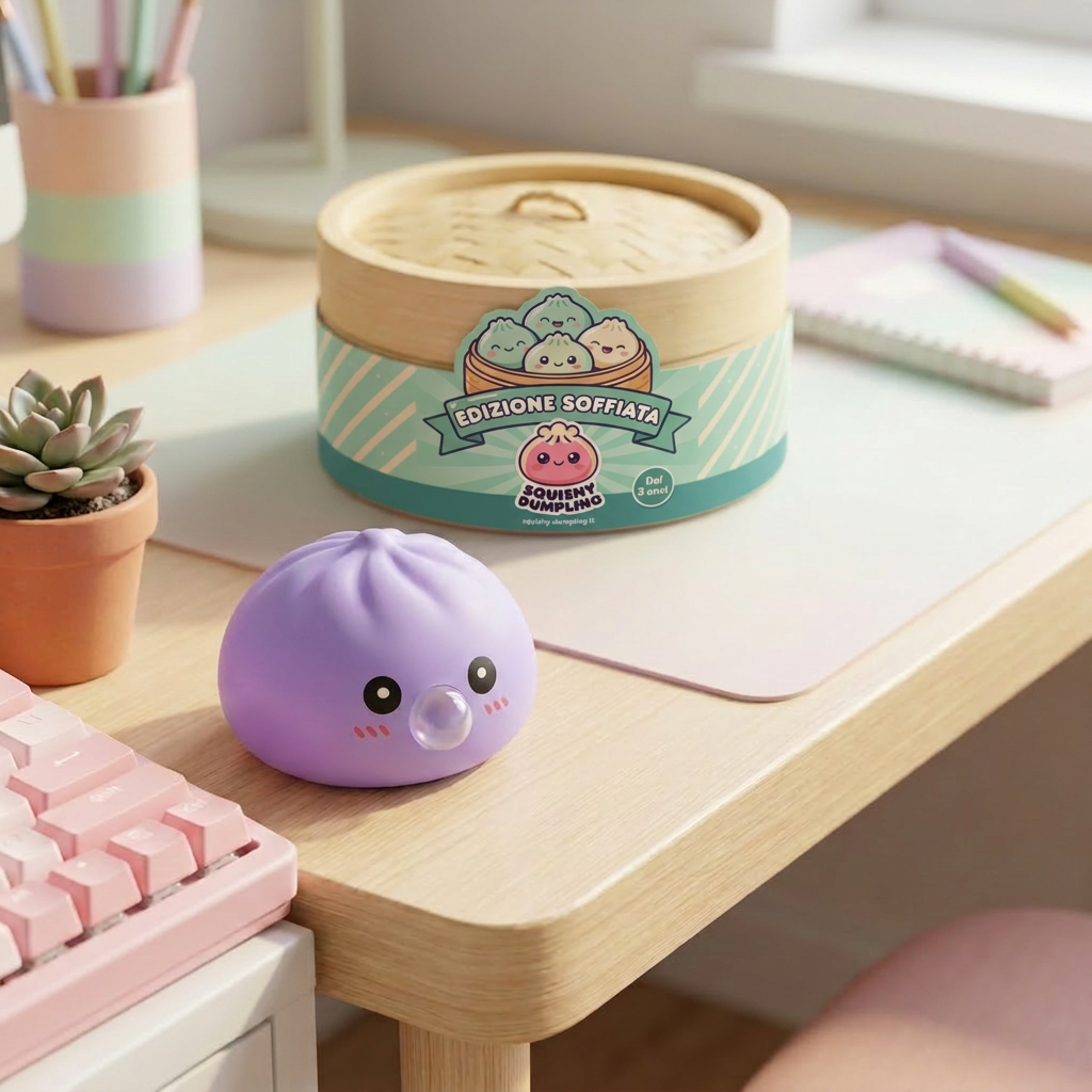 Big Dumpling Squishy Blu Oceano — squishy antistress slow-rise kawaii