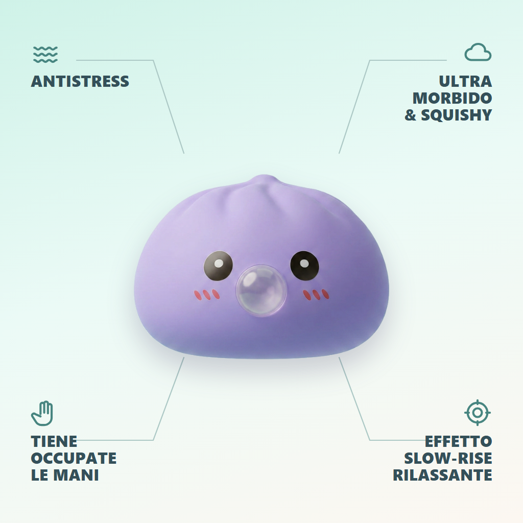 Big Dumpling Squishy Blu Oceano — squishy antistress slow-rise kawaii