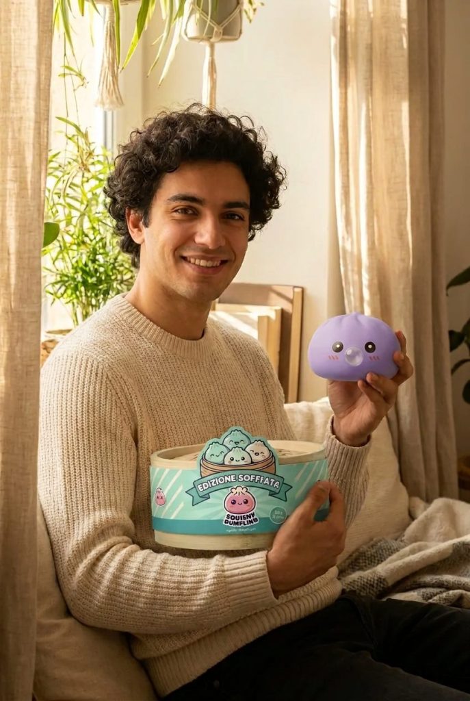 Big Dumpling Squishy Blu Oceano — squishy antistress slow-rise kawaii