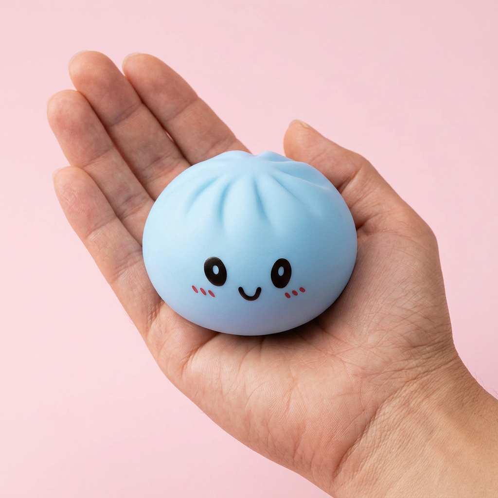 Dumpling Squishy Blu Oceano — squishy antistress slow-rise kawaii