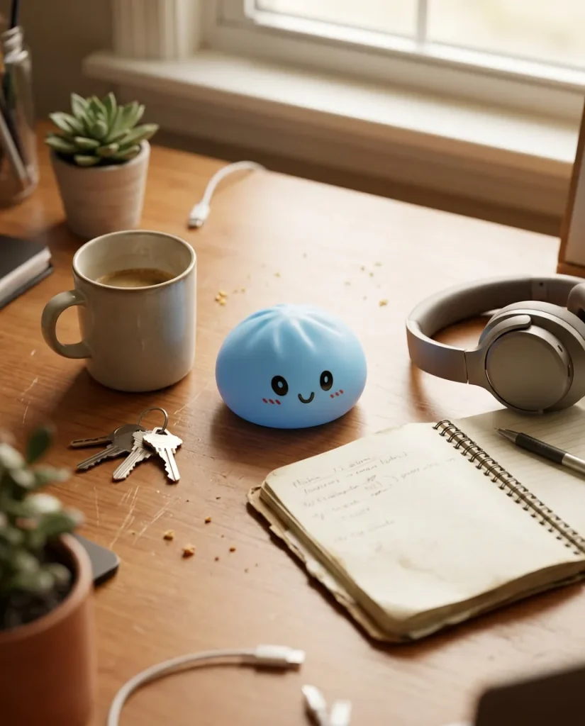 Dumpling Squishy Blu Oceano — squishy antistress slow-rise kawaii