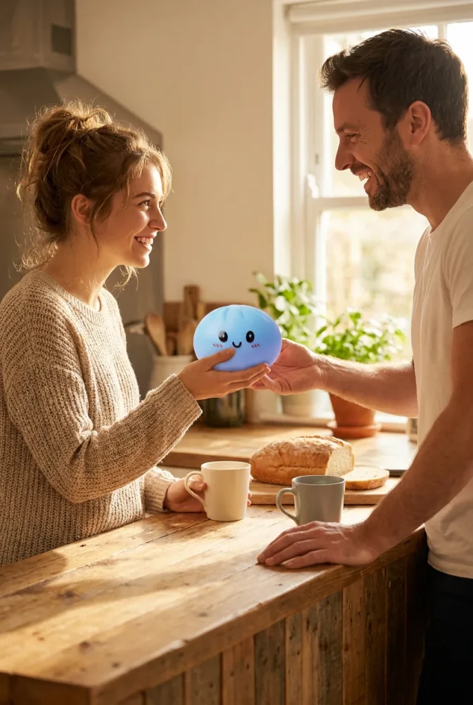 Dumpling Squishy Blu Oceano — squishy antistress slow-rise kawaii