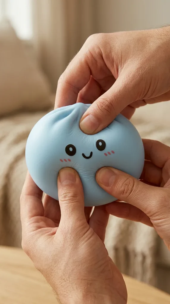 Dumpling Squishy Blu Oceano — squishy antistress slow-rise kawaii