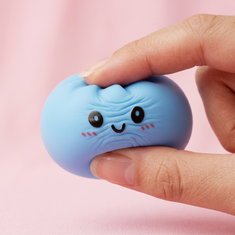 Dumpling Squishy Blu Oceano — squishy antistress slow-rise kawaii
