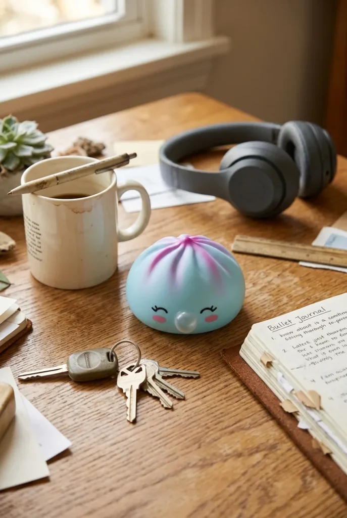 Dumpling Squishy Frost Blue Rare Blow Cestino Bambù — squishy antistress slow-rise kawaii