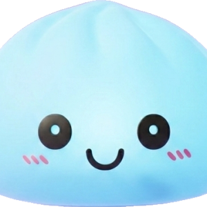 Dumpling Squishy Luce Notturna Blu Aurora — squishy antistress slow-rise kawaii