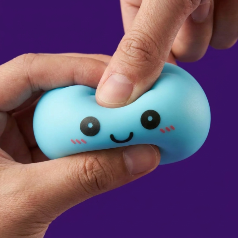 Dumpling Squishy Luce Notturna Blu Aurora — squishy antistress slow-rise kawaii