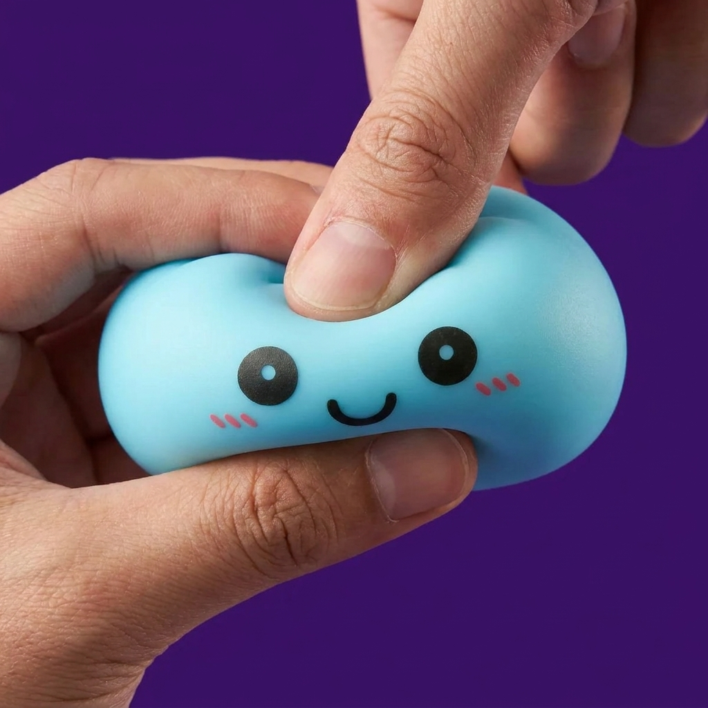 Dumpling Squishy Luce Notturna Blu Aurora — squishy antistress slow-rise kawaii