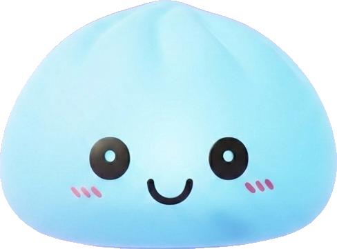 Dumpling Squishy Luce Notturna Blu Aurora — squishy antistress slow-rise kawaii