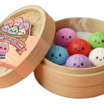 Coffrets & Lots — squishy dumpling nel suo cestino di bambù per vapore