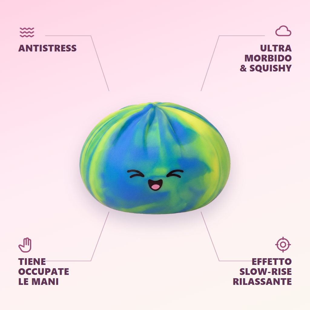 Rainbow Dumpling Squishy Multicolore — squishy antistress slow-rise kawaii