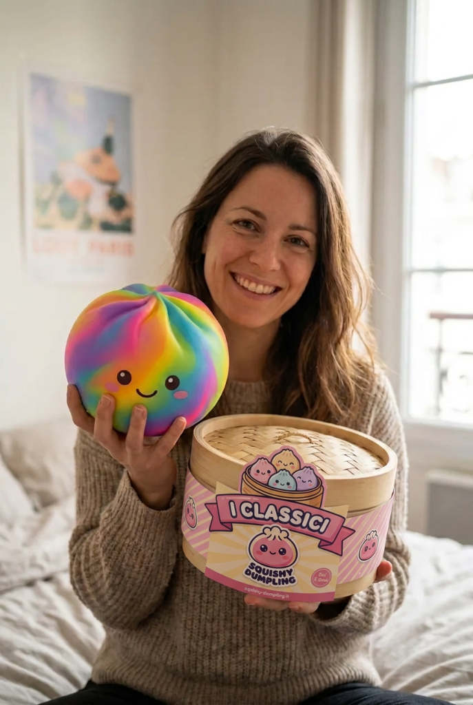 Rainbow Dumpling Squishy Multicolore — squishy antistress slow-rise kawaii