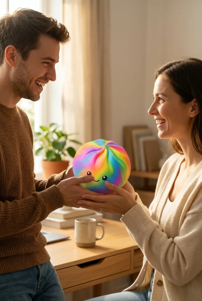 Rainbow Dumpling Squishy Multicolore — squishy antistress slow-rise kawaii