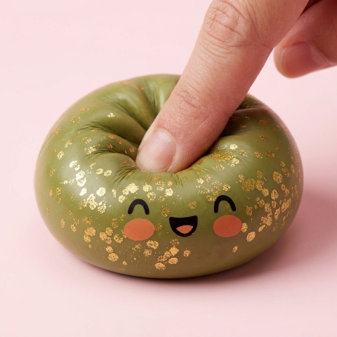 Dumpling Squishy Glitter Verde Smeraldo — squishy antistress slow-rise kawaii