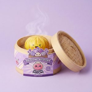 Dumpling Squishy Bun Mistero Soffice nel suo cestino di bambù per vapore