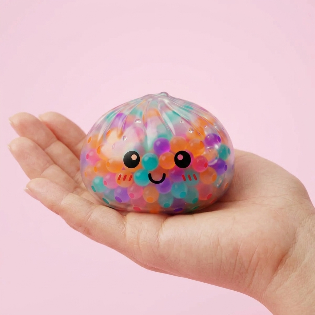 Squishy Dumpling Multicolore con Cestino Vapore — squishy antistress slow-rise kawaii