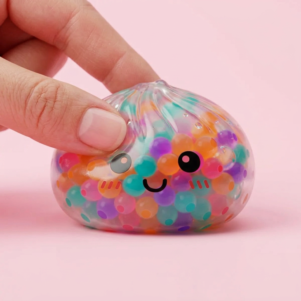 Squishy Dumpling Multicolore con Cestino Vapore — squishy antistress slow-rise kawaii