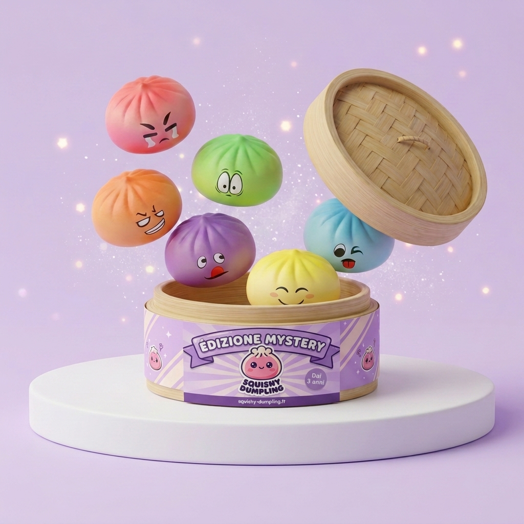 Dumpling Squishy Mystery Bun Fidget Sorpresa — squishy antistress slow-rise kawaii