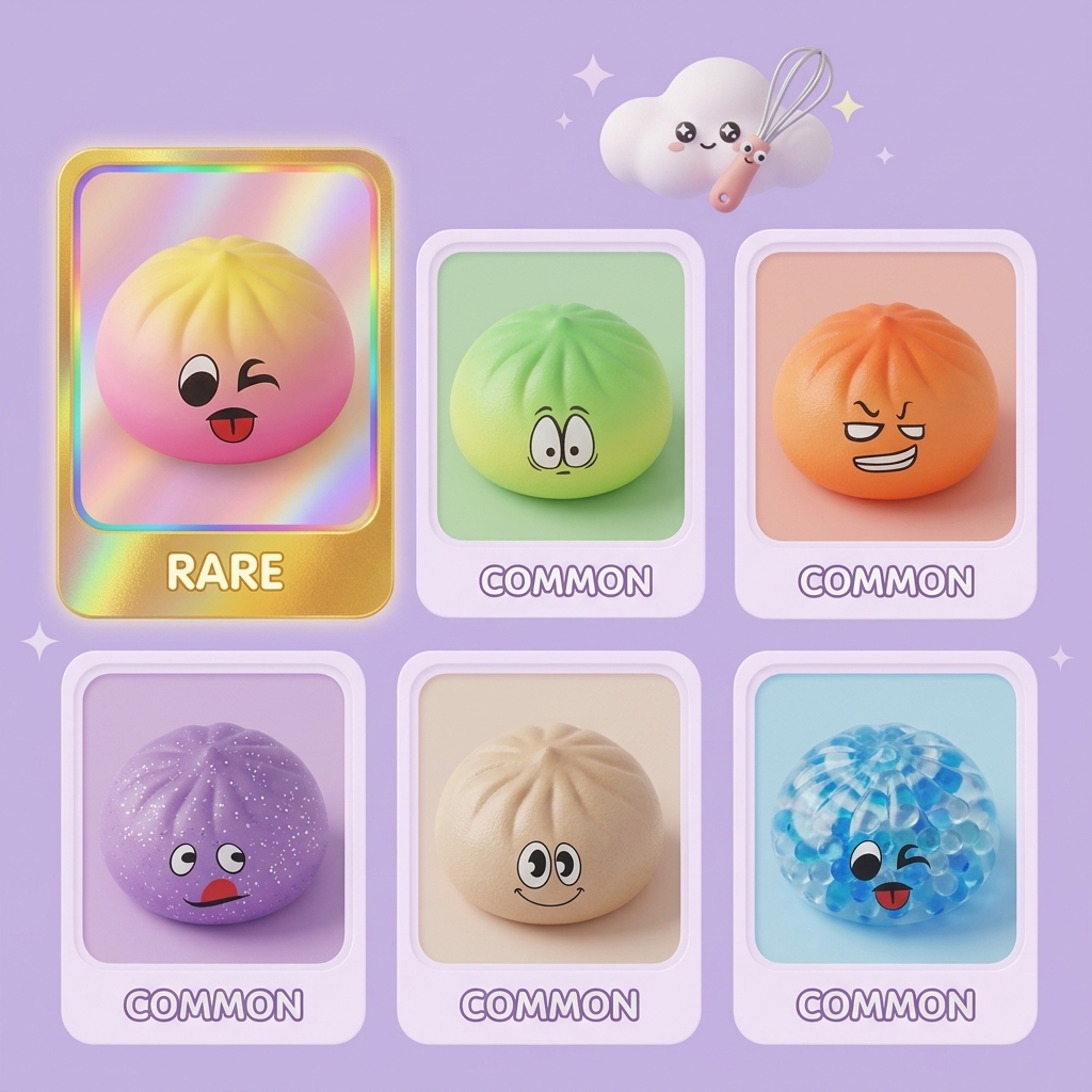 Dumpling Squishy Mystery Bun Fidget Sorpresa — squishy antistress slow-rise kawaii