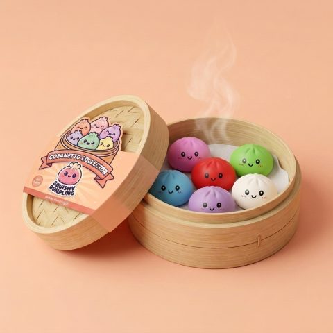 Dumpling Squishy Collection Set da 6 — squishy antistress slow-rise kawaii