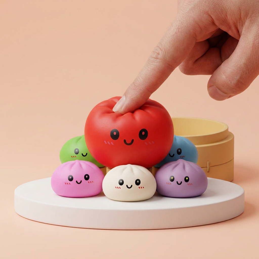 Dumpling Squishy Collection Set da 6 — squishy antistress slow-rise kawaii