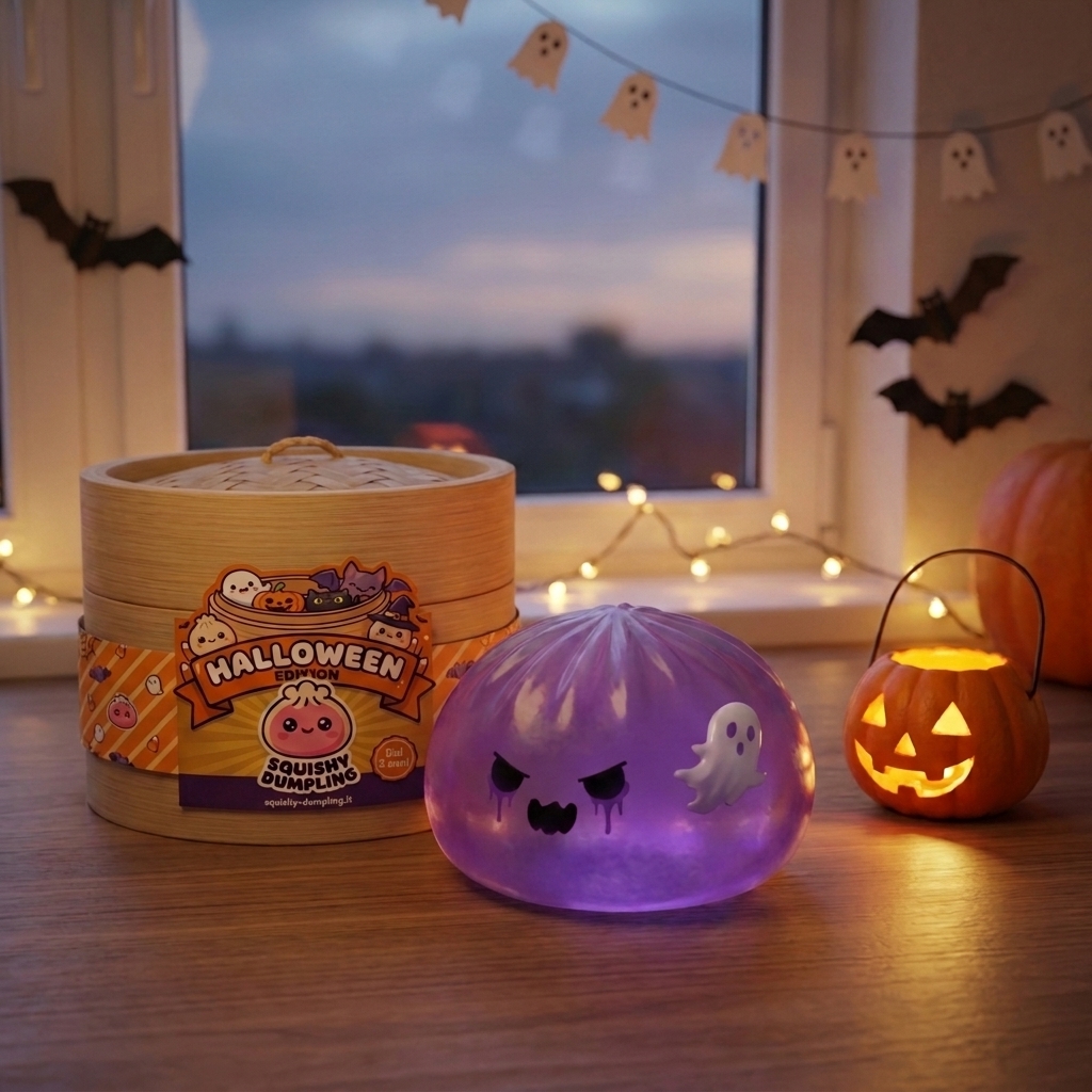 Ghost Dumpling Squishy Boo Fantasma Bambù — squishy antistress slow-rise kawaii