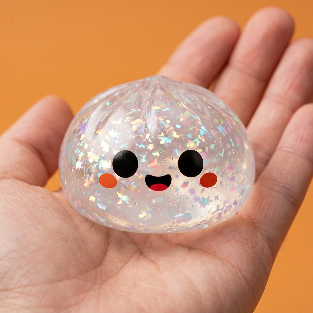 Ghost Dumpling Squishy Halloween Glitter — squishy antistress slow-rise kawaii