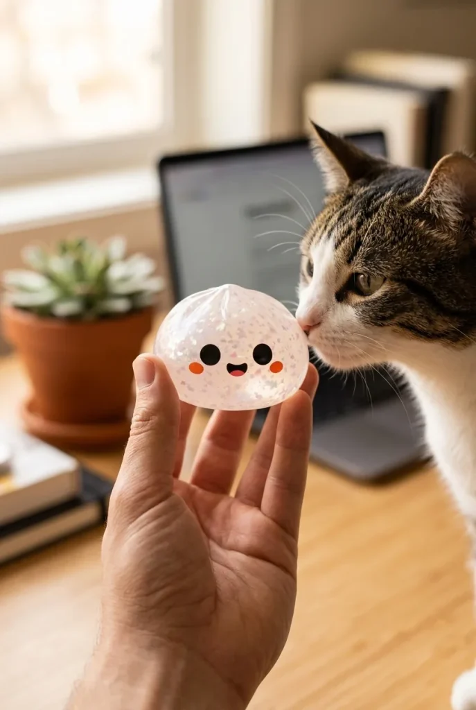 Ghost Dumpling Squishy Halloween Glitter — squishy antistress slow-rise kawaii