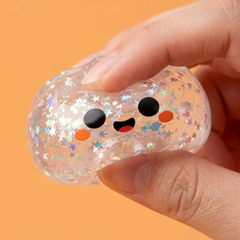 Ghost Dumpling Squishy Halloween Glitter — squishy antistress slow-rise kawaii