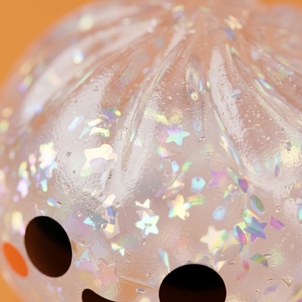 Ghost Dumpling Squishy Halloween Glitter — squishy antistress slow-rise kawaii