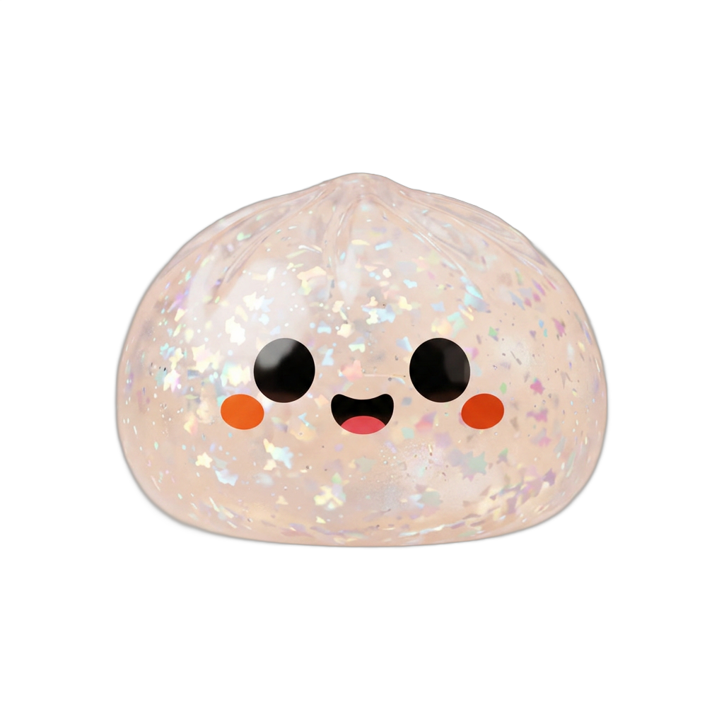 Ghost Dumpling Squishy Halloween Glitter — squishy antistress slow-rise kawaii