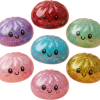 Glitter Dumpling Squishy Set da 6 Glitterati — squishy antistress slow-rise kawaii