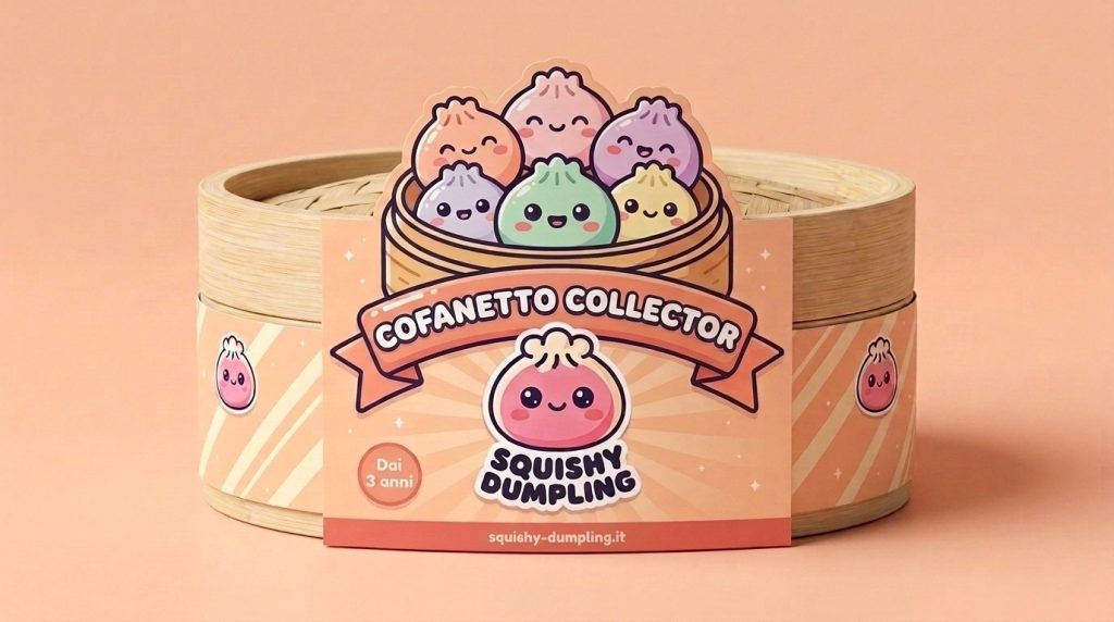 Glitter Dumpling Squishy Set da 6 Glitterati — squishy antistress slow-rise kawaii
