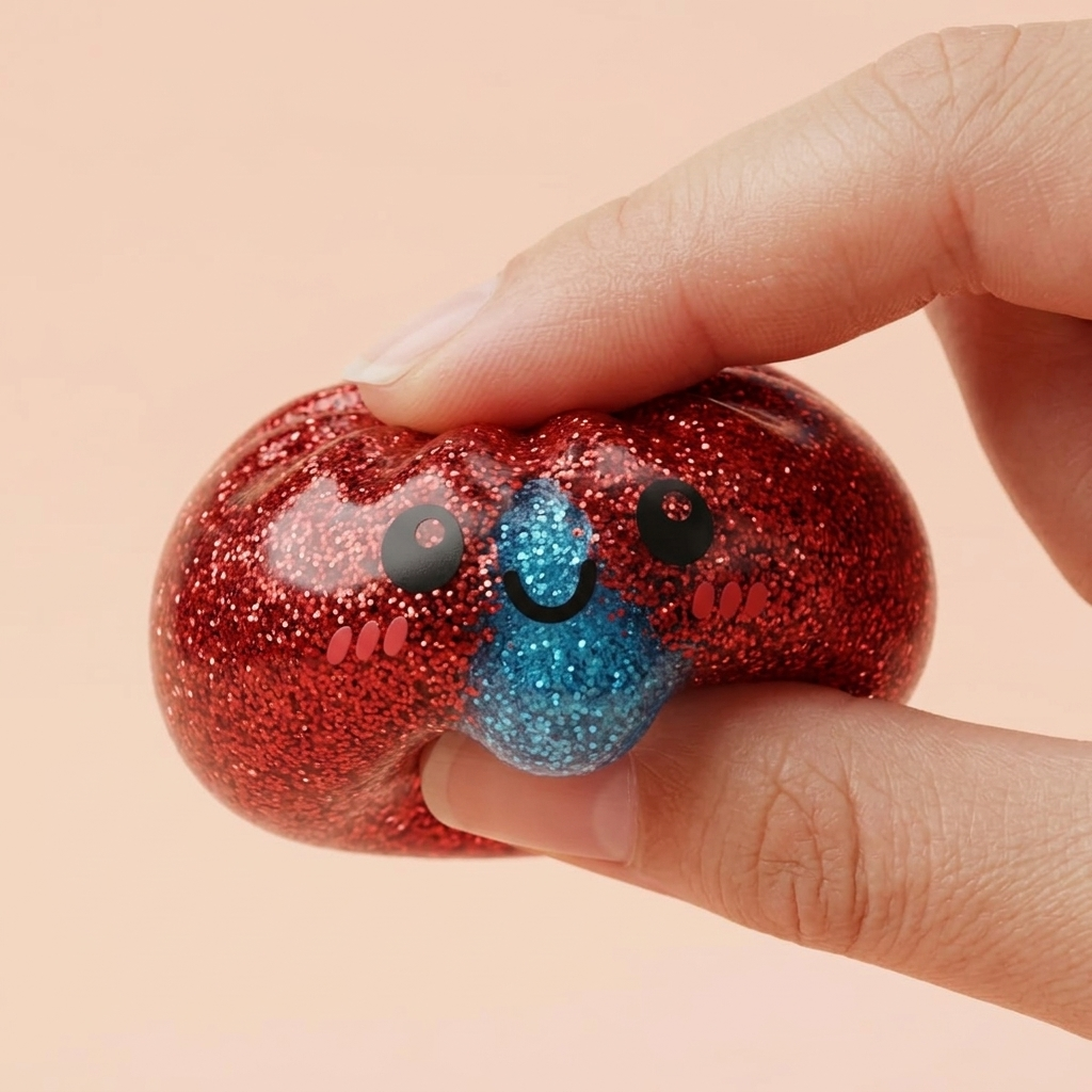 Glitter Dumpling Squishy Set da 6 Glitterati — squishy antistress slow-rise kawaii