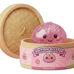 Glitter & glitter — squishy dumpling nel suo cestino di bambù per vapore