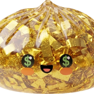 Gold Dumpling Squishy Edizione Rara — squishy antistress slow-rise kawaii