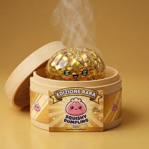 Gold Dumpling Squishy Edizione Rara — squishy antistress slow-rise kawaii
