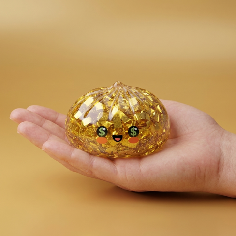 Gold Dumpling Squishy Edizione Rara — squishy antistress slow-rise kawaii