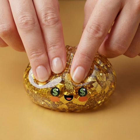 Gold Dumpling Squishy Edizione Rara — squishy antistress slow-rise kawaii