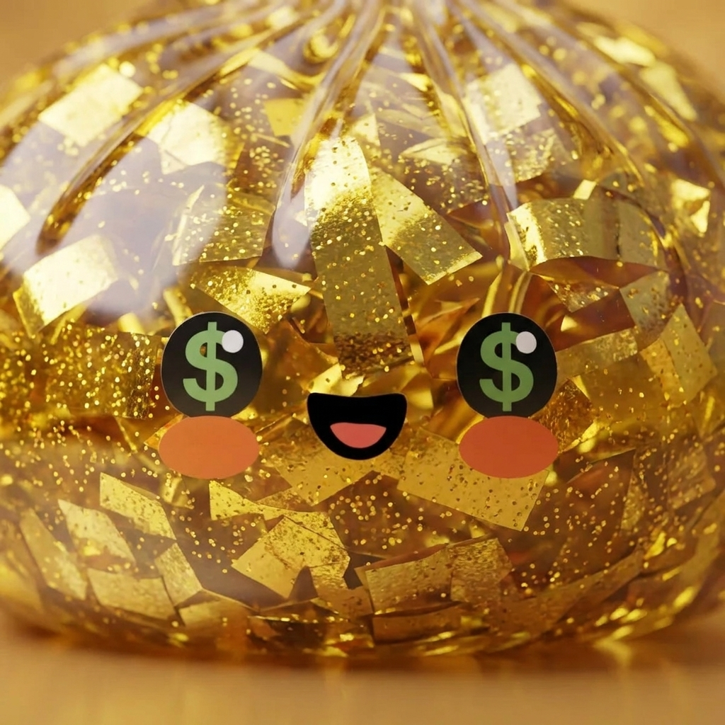 Gold Dumpling Squishy Edizione Rara — squishy antistress slow-rise kawaii