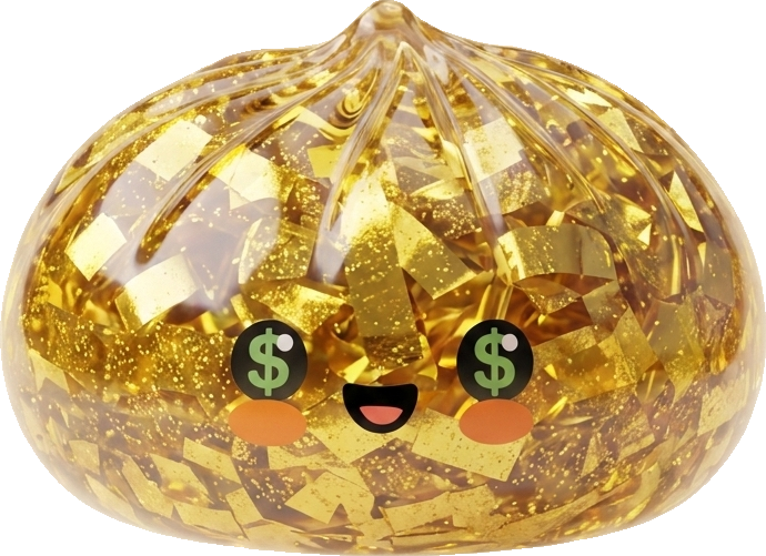 Gold Dumpling Squishy Edizione Rara — squishy antistress slow-rise kawaii