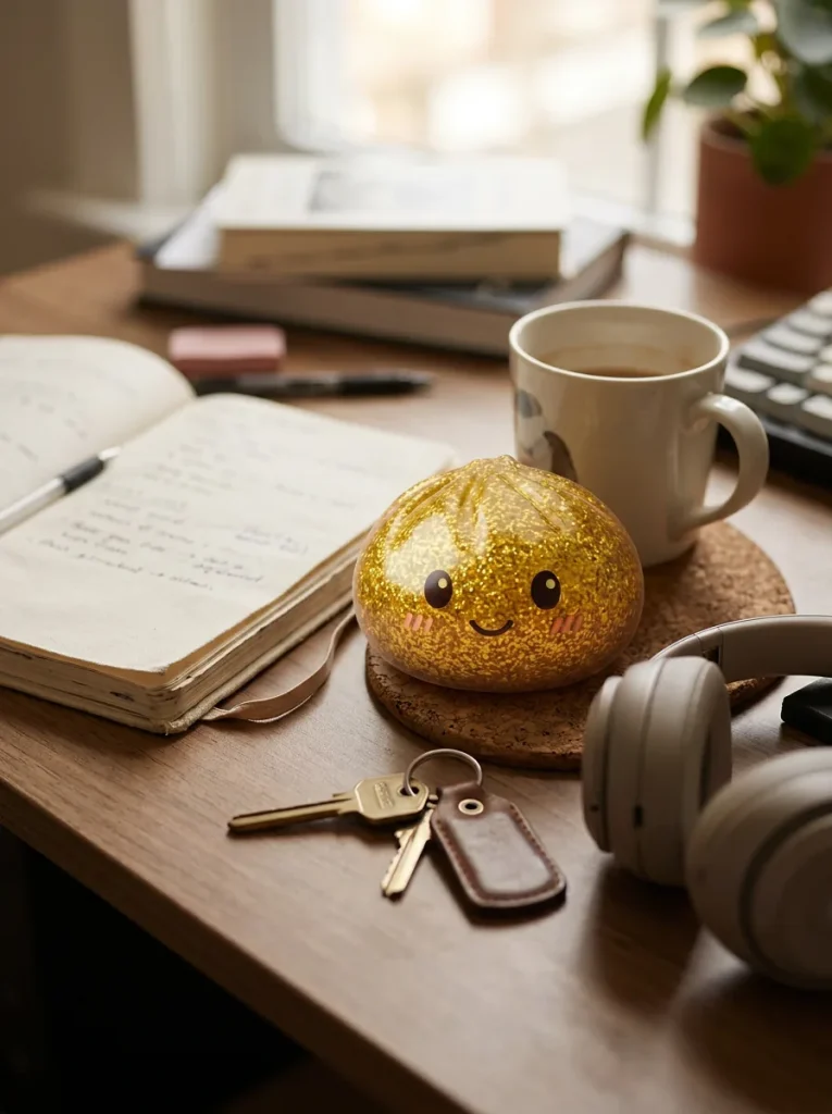 Glitter Dumpling Squishy Oro Lusso — squishy antistress slow-rise kawaii