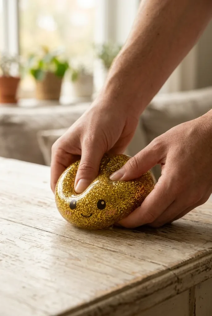 Glitter Dumpling Squishy Oro Lusso — squishy antistress slow-rise kawaii