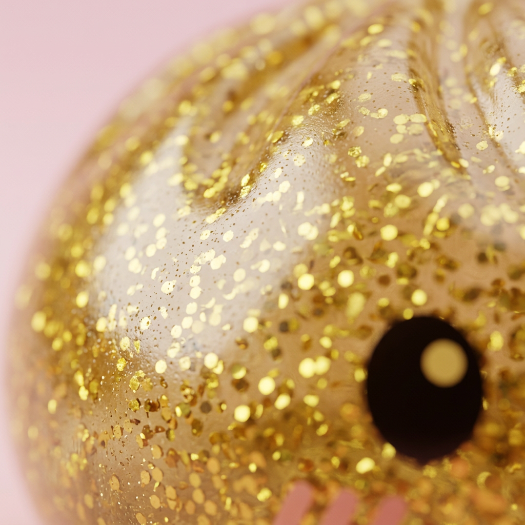 Glitter Dumpling Squishy Oro Lusso — squishy antistress slow-rise kawaii