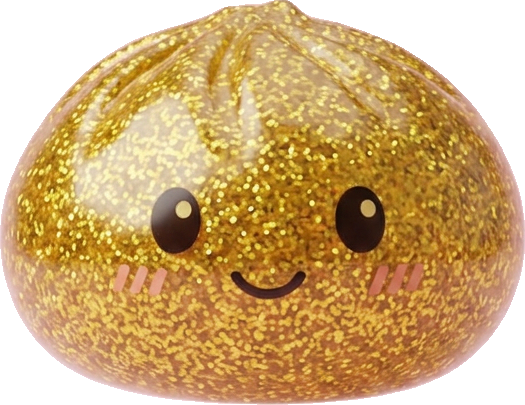 Glitter Dumpling Squishy Oro Lusso — squishy antistress slow-rise kawaii