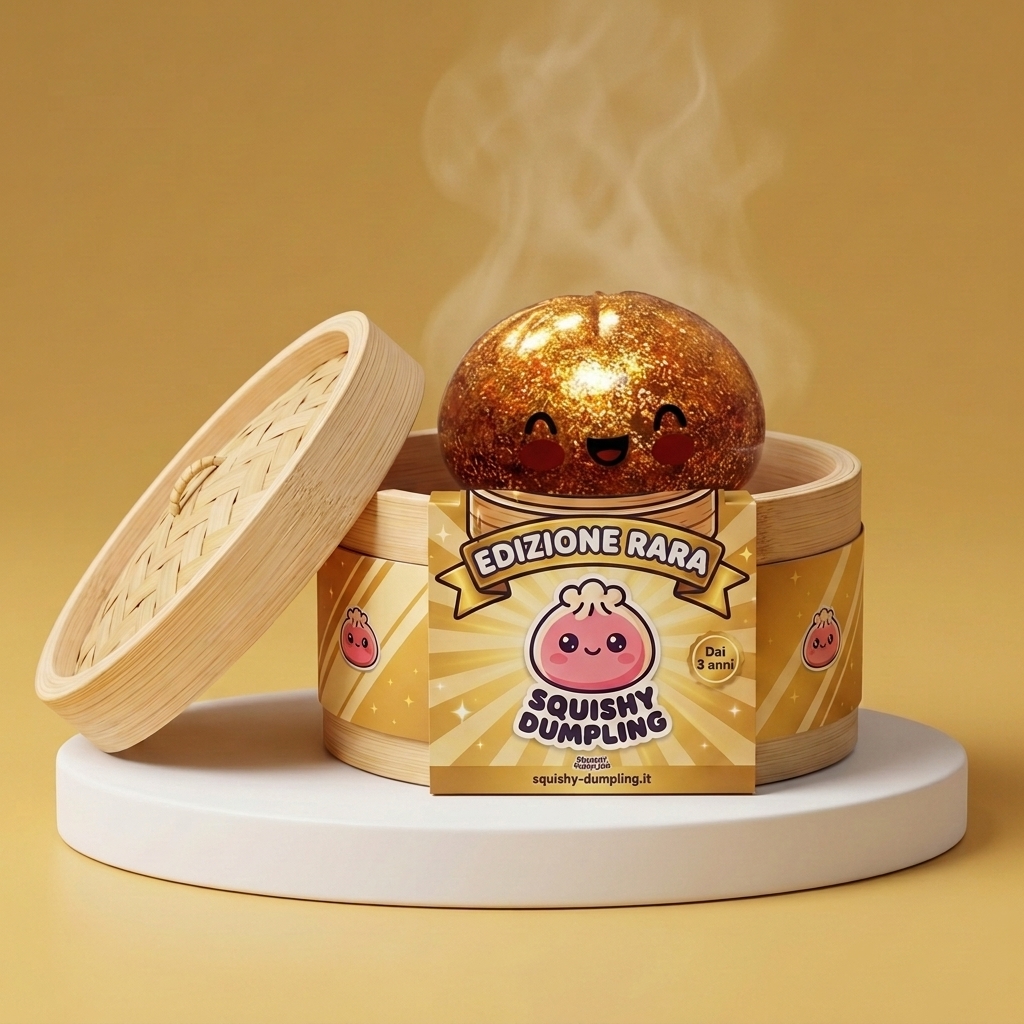 Dumpling Squishy Glitter Or Tesoro Unico — squishy antistress slow-rise kawaii