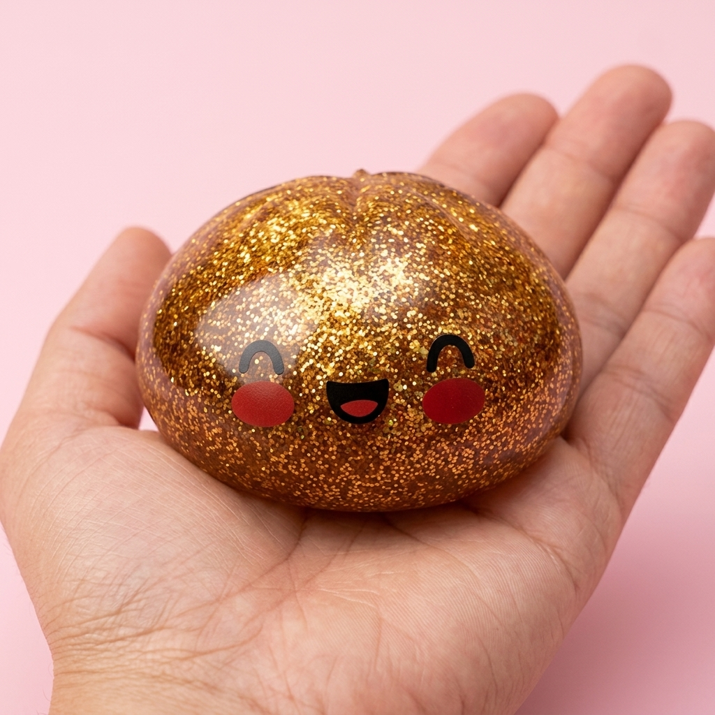 Dumpling Squishy Glitter Or Tesoro Unico — squishy antistress slow-rise kawaii