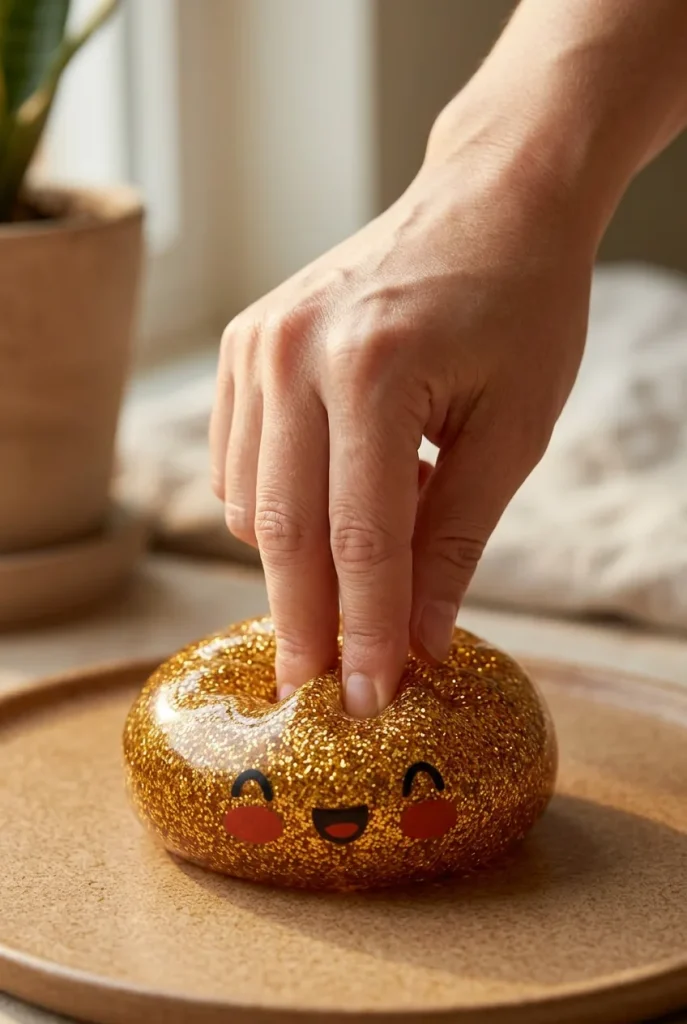 Dumpling Squishy Glitter Or Tesoro Unico — squishy antistress slow-rise kawaii