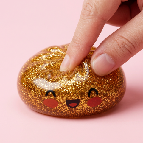 Dumpling Squishy Glitter Or Tesoro Unico — squishy antistress slow-rise kawaii